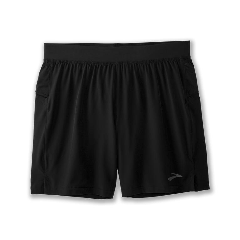 Brooks SHERPA 7 2-IN-1 Running Shorts Mens Online - Black (KFB407356)